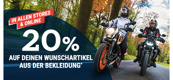 20% Rabatt auf Deinen Wunschartikel aus der Bekleidung*
