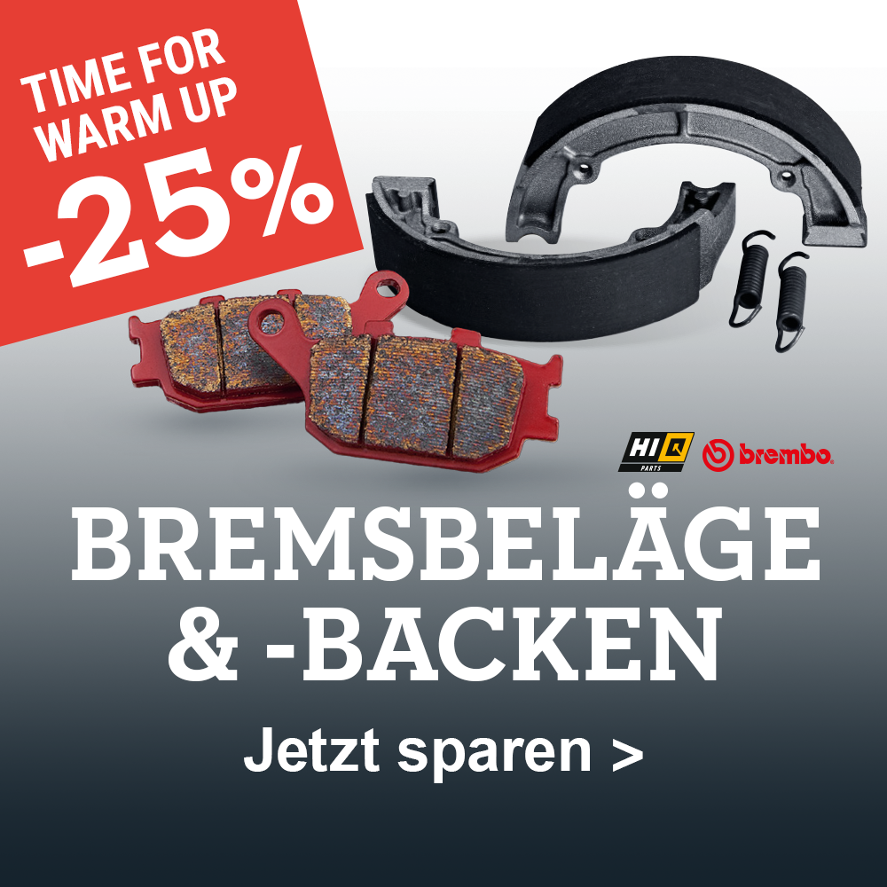 25% Rabatt auf HI-Q und Brembo Bremsbeläge & -Backen