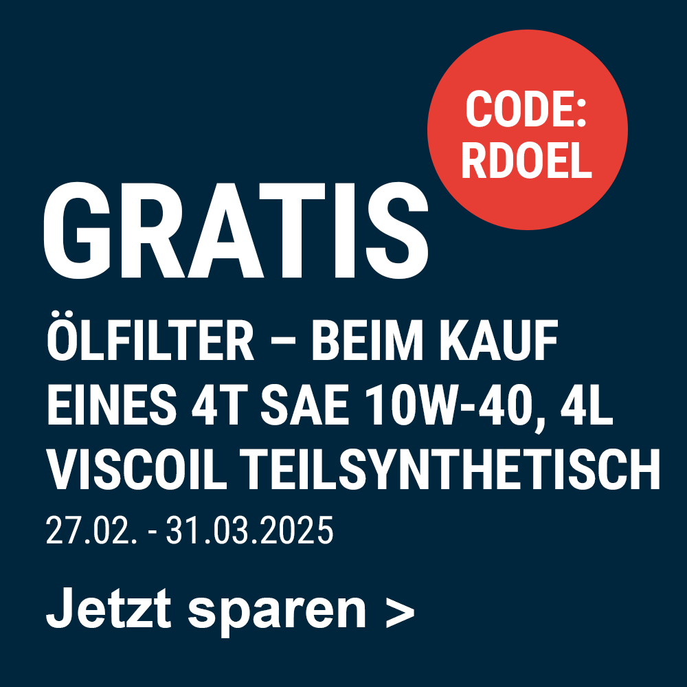 Gratis Ölfilter beim Kauf eines 4T SAE 10W-40 Viscoil teilsynthetisch, 4 Liter