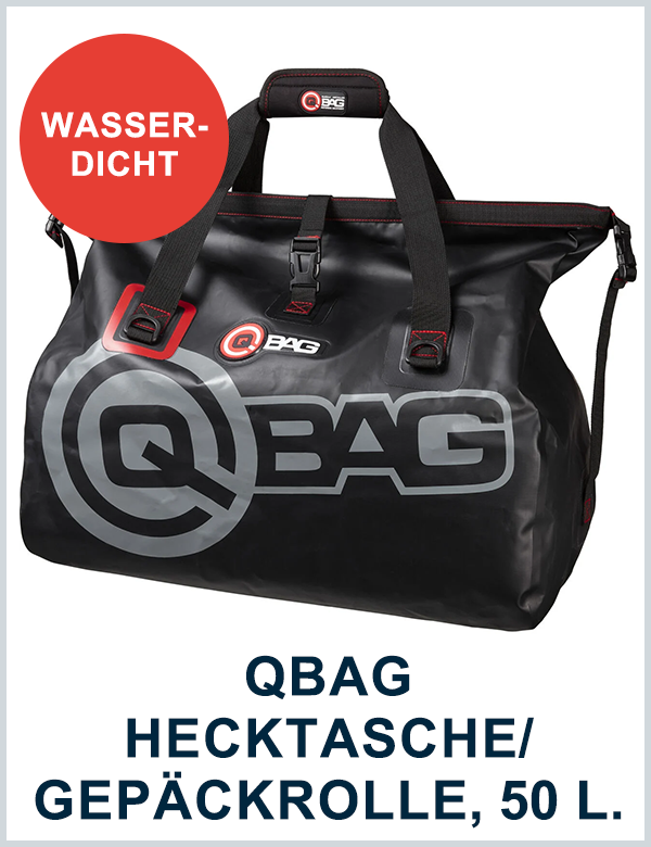 QBAG HECKTASCHE/GEPÄCKROLLE WASSERDICHT DUFFELBAG 50 SCHWARZ/GRAU