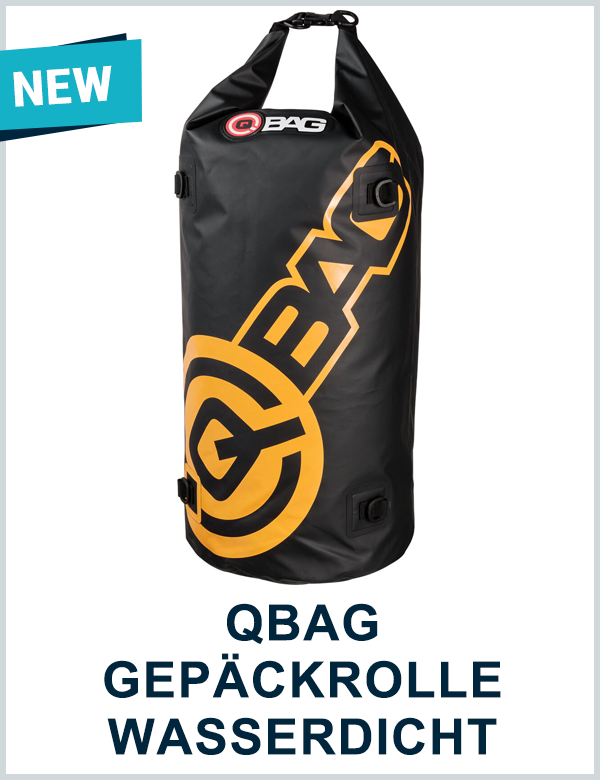QBAG GEPÄCKROLLE WASSERDICHT OCEAN BAG 50 LITER SCHWARZ/GELB