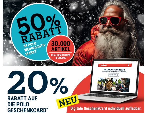 50% Rabatt im POLO Weihnachtsmarkt // Nur noch bis morgen: 20% auf alle E-GeschenkCards