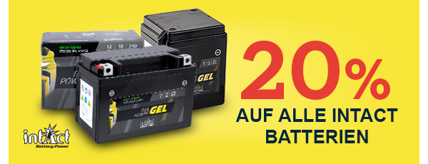 20% auf alle INTACT Batterien