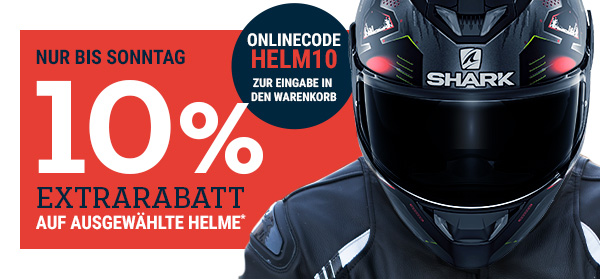 Nur bis Sonntag - 10% Extrarabatt auf ausgewählte Helme*