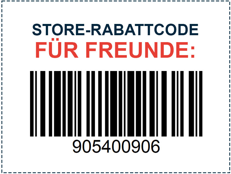 Store Rabattcode für Freunde!
