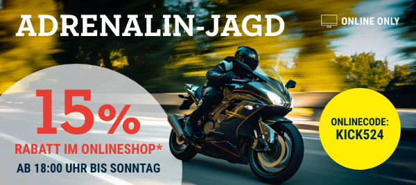 Adrenalin-Jagd: 15% Rabatt im Onlineshop*