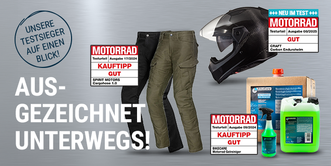Ausgezeichnet unterwegs! Unsere Testsieger auf einen Blick.