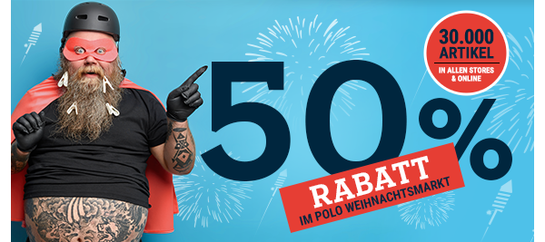 50% Rabatt im POLO Weihnachtsmarkt