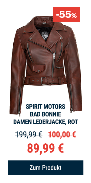 Spirit Motors Bad Bonnie Damen Lederjacke Rot