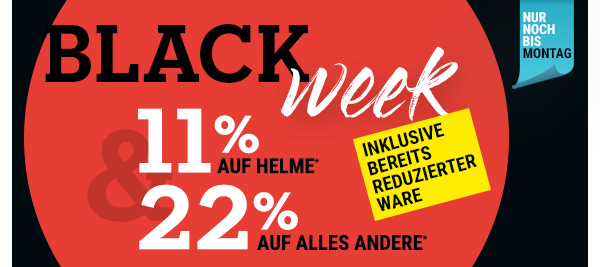 Black Week bei POLO: 11% Rabatt auf Helme* und 22% Rabatt auf alles andere*