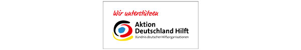 Wir unterstützen - Aktion Deutschland Hilft