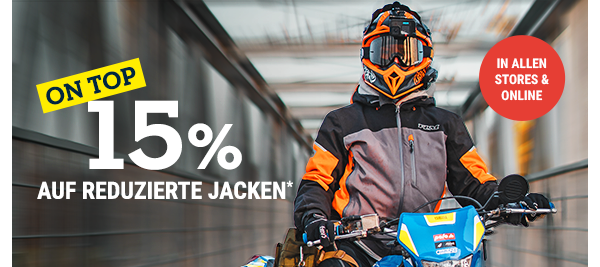 15% Rabatt auf bereits reduzierte Jacken*