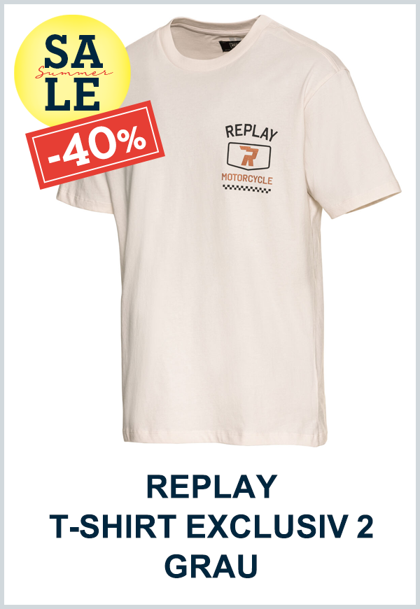 REPLAY T-SHIRT EXCLUSIV 2 GRAU