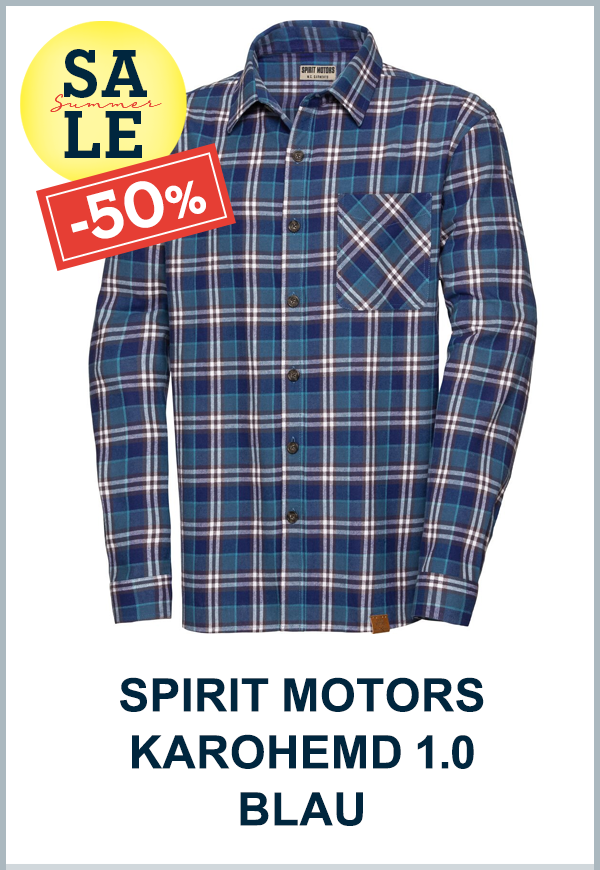 SPIRIT MOTORS KAROHEMD 1.0 BLAU