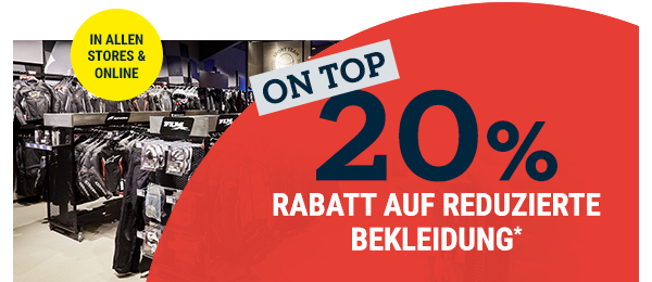 On Top 20% Rabatt auf reduzierte Bekleidung*