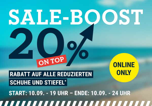 SALE-BOOST ⏰ 20% Rabatt im Onlineshop*