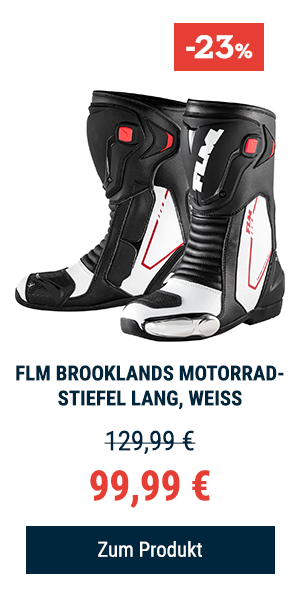 FLM Brooklands Motorradstiefel lang Weiß