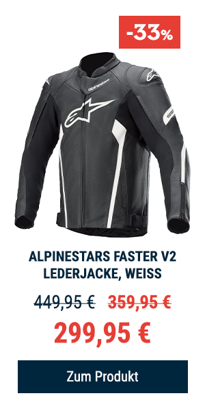 Alpinestars Faster V2 Lederjacke Weiß