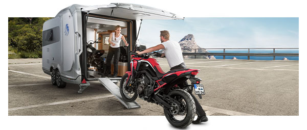 Der perfekte Transportcaravan für Motorräder!