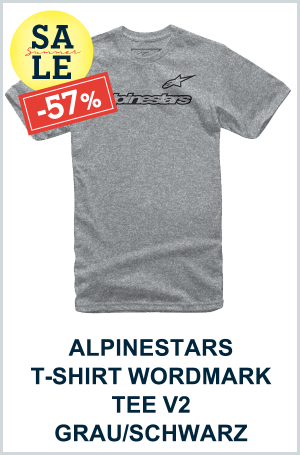 ALPINESTARS T-SHIRT WORDMARK TEE V2 GRAU/SCHWARZ