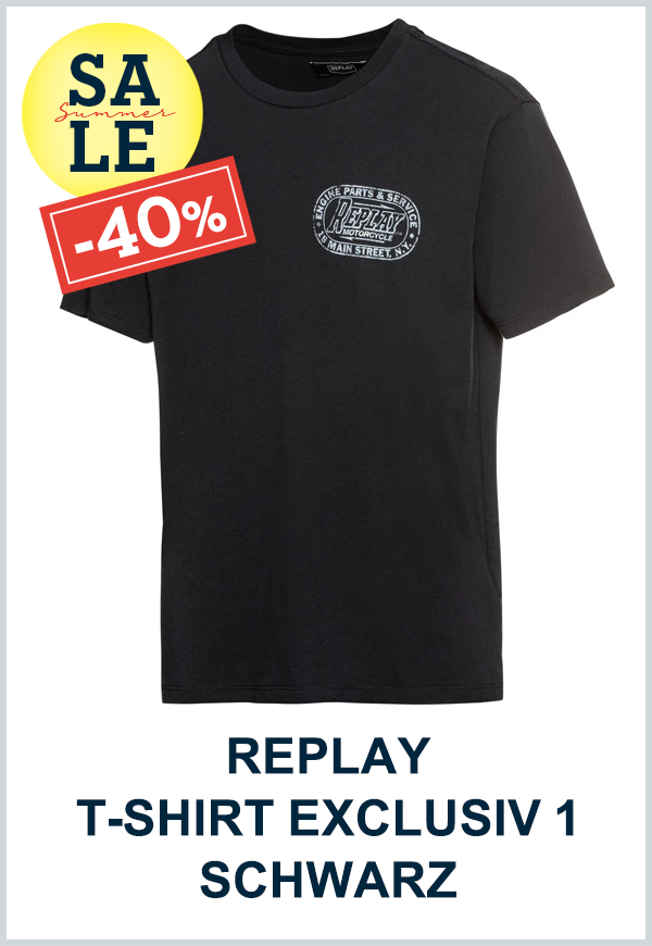 REPLAY T-SHIRT EXCLUSIV 1 SCHWARZ