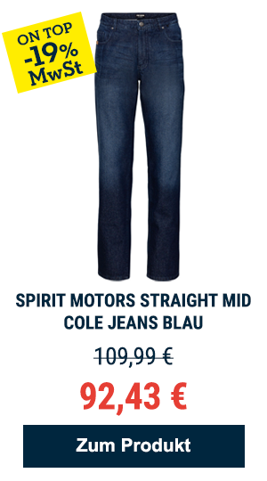 Spirit Motors Straight Mid Cole Jeans Blau