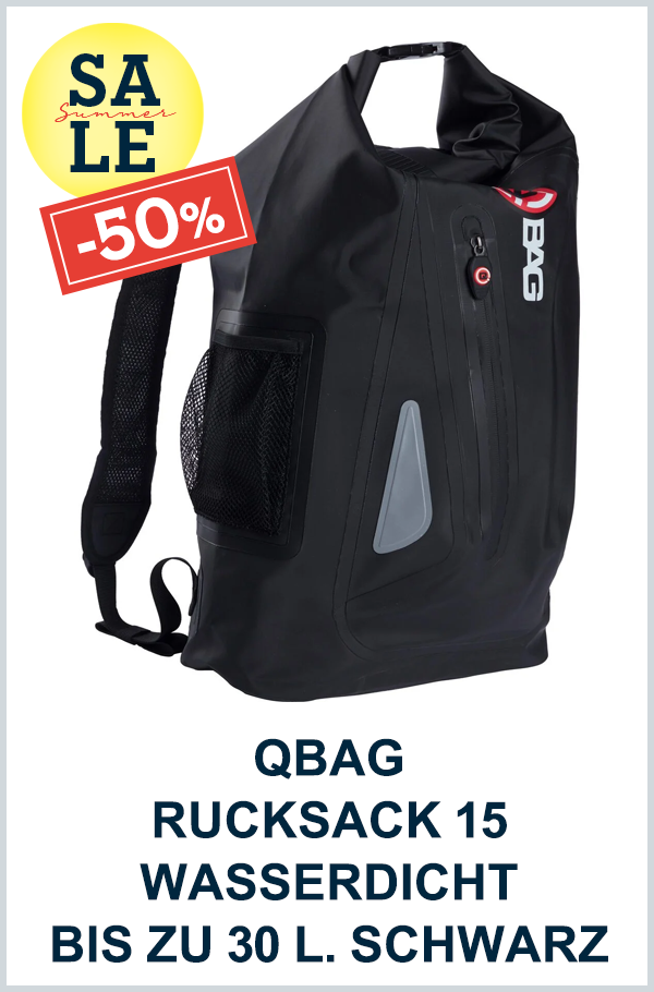QBAG RUCKSACK 15 WASSERDICHT BIS ZU 30 LITER SCHWARZ
