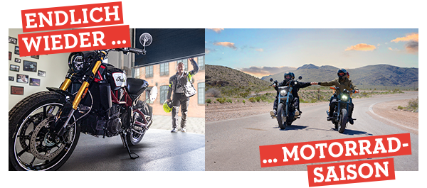 Endlich wieder Motorradsaison! 15% Rabatt auf einen Einkauf*