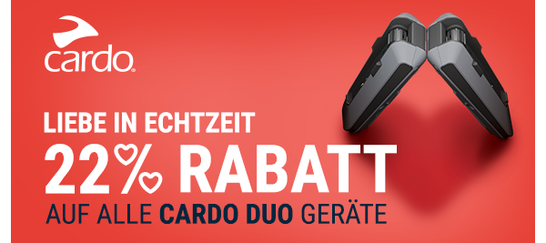 CARDO: 22% Rabatt auf alle CARDO DUO Geräte