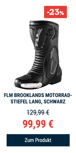 FLM Brooklands Motorradstiefel lang Schwarz