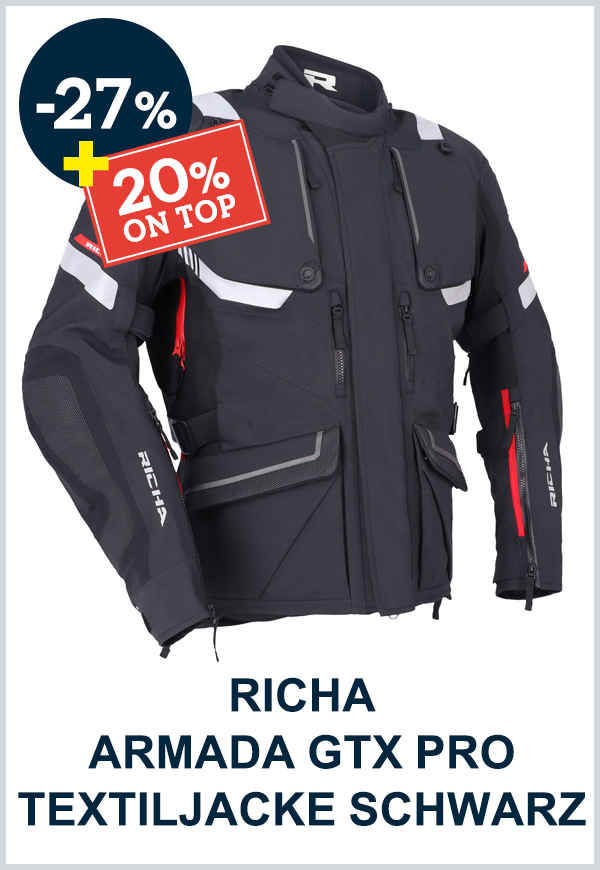 RICHA ARMADA GTX PRO TEXTILJACKE SCHWARZ