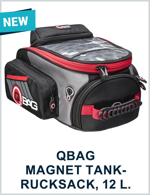 QBAG MAGNET TANKRUCKSACK ST10 12 LITER STAURAUM SCHWARZ/GRAU/ROT