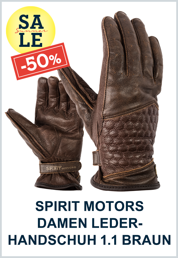 SPIRIT MOTORS DAMEN KLASSIK LEDERHANDSCHUH 1.1 BRAUN