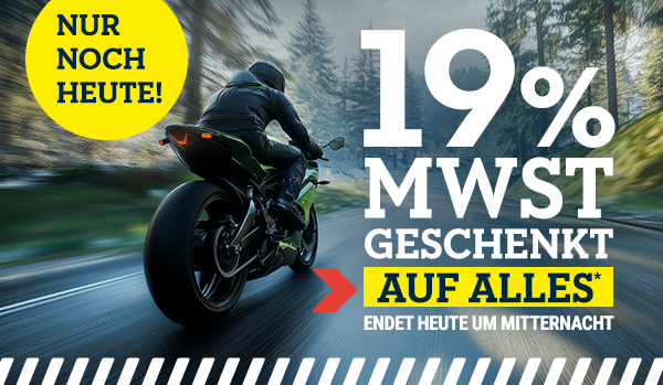19% MwSt geschenkt* - Auf alles.