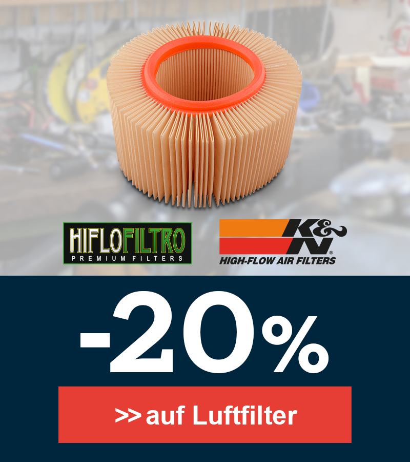 Spare 20% auf Luftfilter von HIFLOFILTRO und K&N