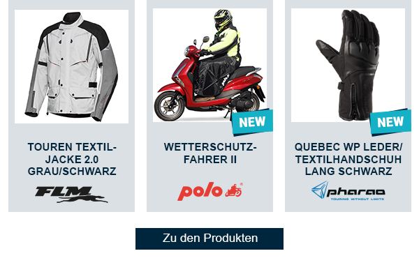 Finde die richtigen Klamotten zum Weiterfahren