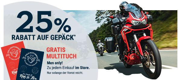 25% Rabatt auf Gepäck* - in allen Stores und online
