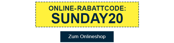 Online-Rabattcode: SUNDAY20