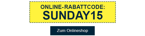 Online-Rabattcode: SUNDAY15