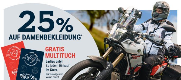 25% Rabatt auf Damenbekleidung* - in allen Stores und online