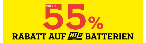 Bis zu 55% Rabatt auf HI-Q Batterien