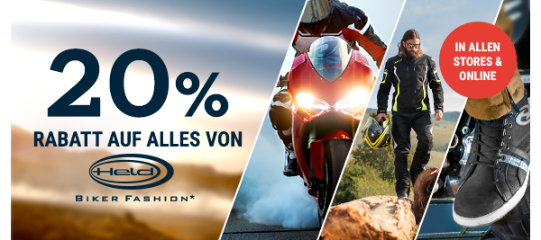20% Rabatt auf alles von HELD* - in allen Stores und online