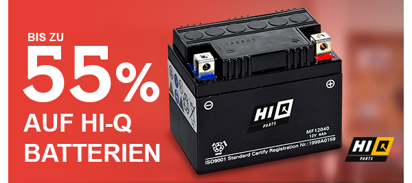 Bis zu 55% Rabatt auf HI-Q Batterien