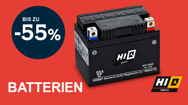 Bis zu 55% auf Batterien von HIQ