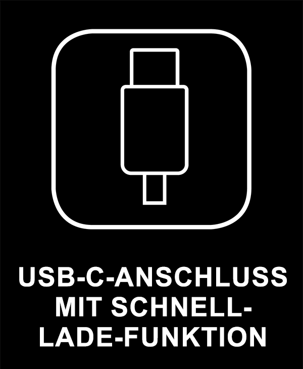USB-C-Anschluss mit Schnelllade-Funktion
